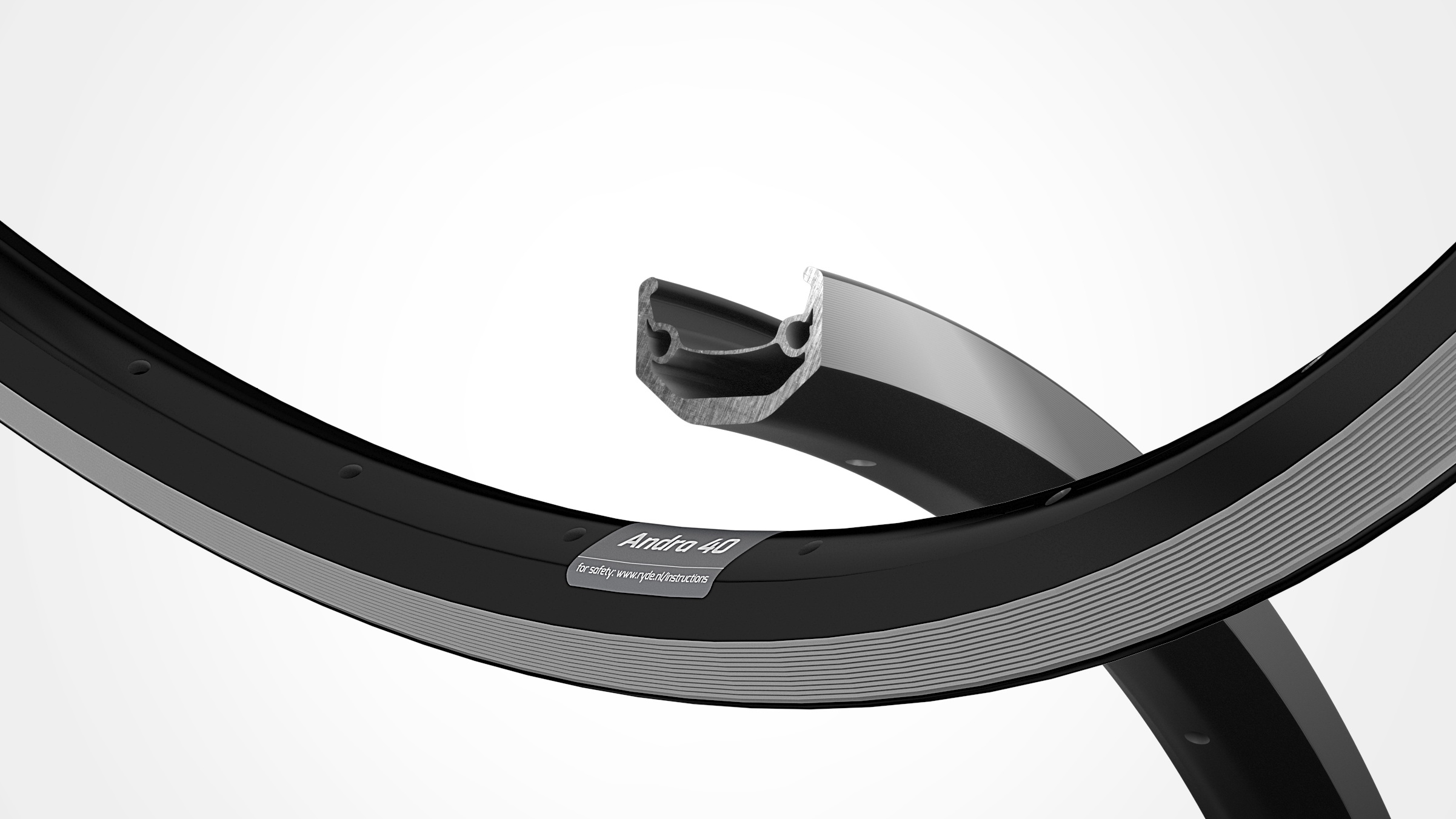 ANDRA 40 28 36 Loch schwarz V-Brake